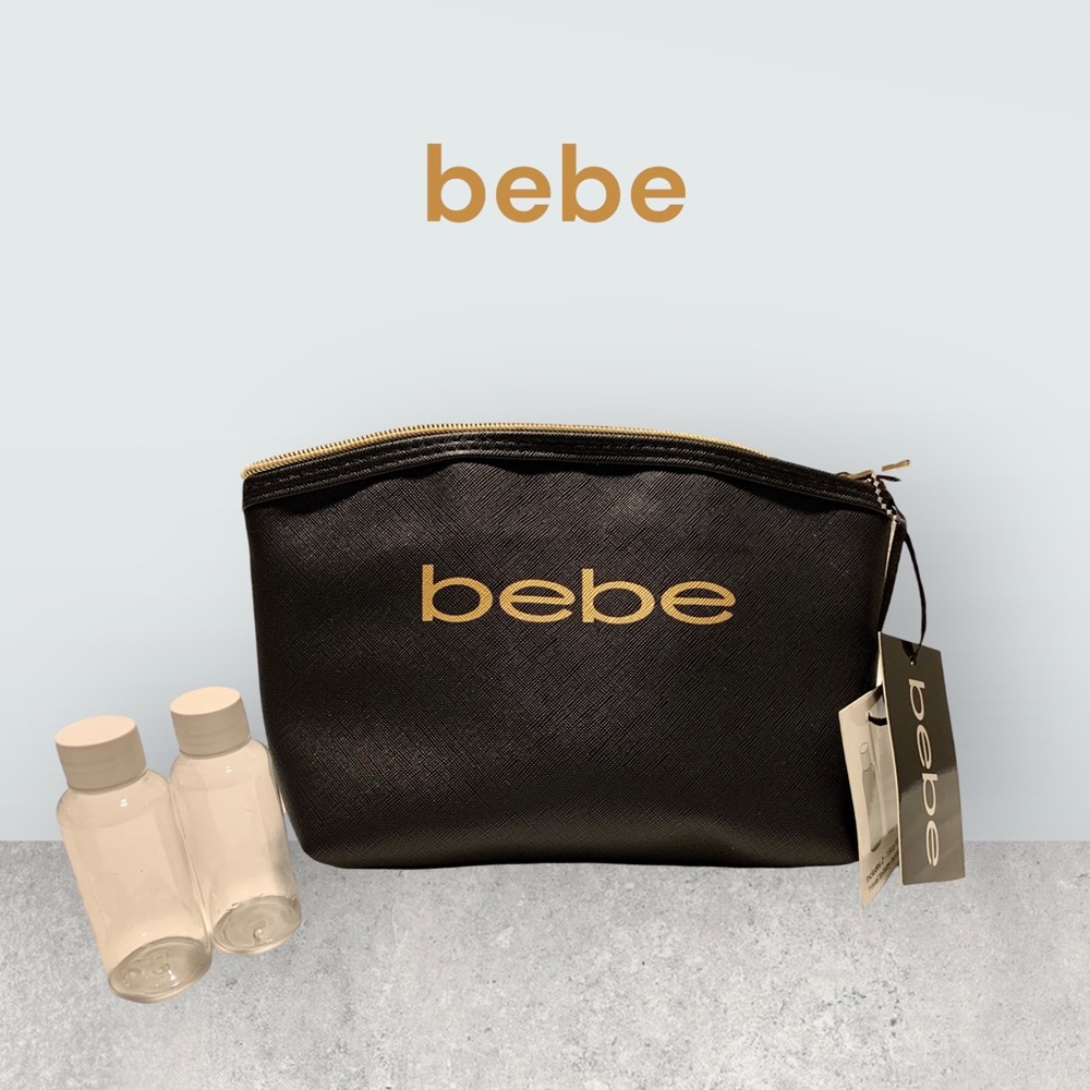 💄NWT - Bebe Cosmetics Bag with Two Travel Size Toiletry Bottles💄